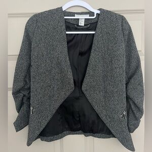 H&M blazer - black and dark grey size 2